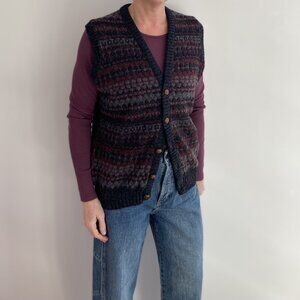 Vintage 50s/60s Shetland Wool Fair Isle Vest – Unisex M/L